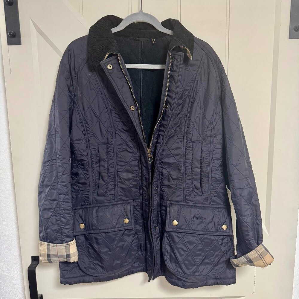 Womens Barbour Beadnell Polarquilt Jacket Navy